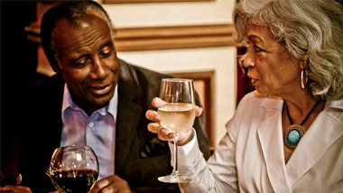 couple at dinner